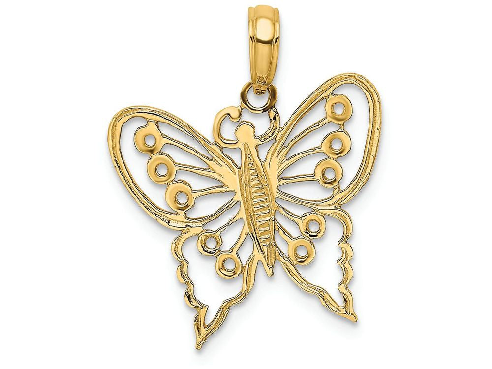 FJC Finejewelers 14k Yellow Gold Butterfly Charm