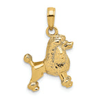 FJC Finejewelers 14k Yellow Gold 3d Poodle Dog Charm