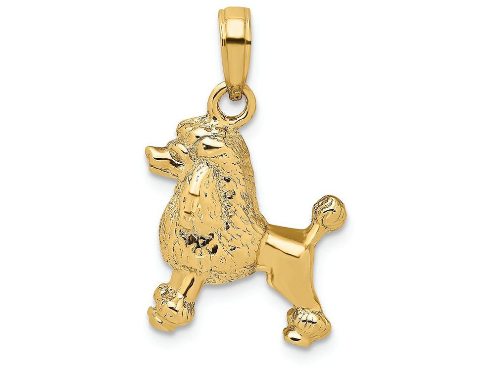 FJC Finejewelers 14k Yellow Gold 3d Poodle Dog Charm