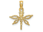 FJC Finejewelers 14k Yellow Gold Mini Dragonfly with Cut-out Wings Charm