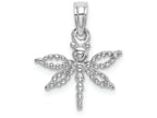 FJC Finejewelers 14k White Gold White Mini Dragonfly with Cut-out Wings Charm