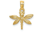 FJC Finejewelers 14k Yellow Gold Mini Dragonfly with Solid Wings Charm