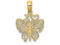 FJC Finejewelers 14k Yellow Gold I "heart" Butterfly (image) Charm