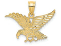 FJC Finejewelers 14k Yellow Gold Eagleflatengraved Charm