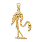 FJC Finejewelers 14k Yellow Gold 3d Flamingo Charm
