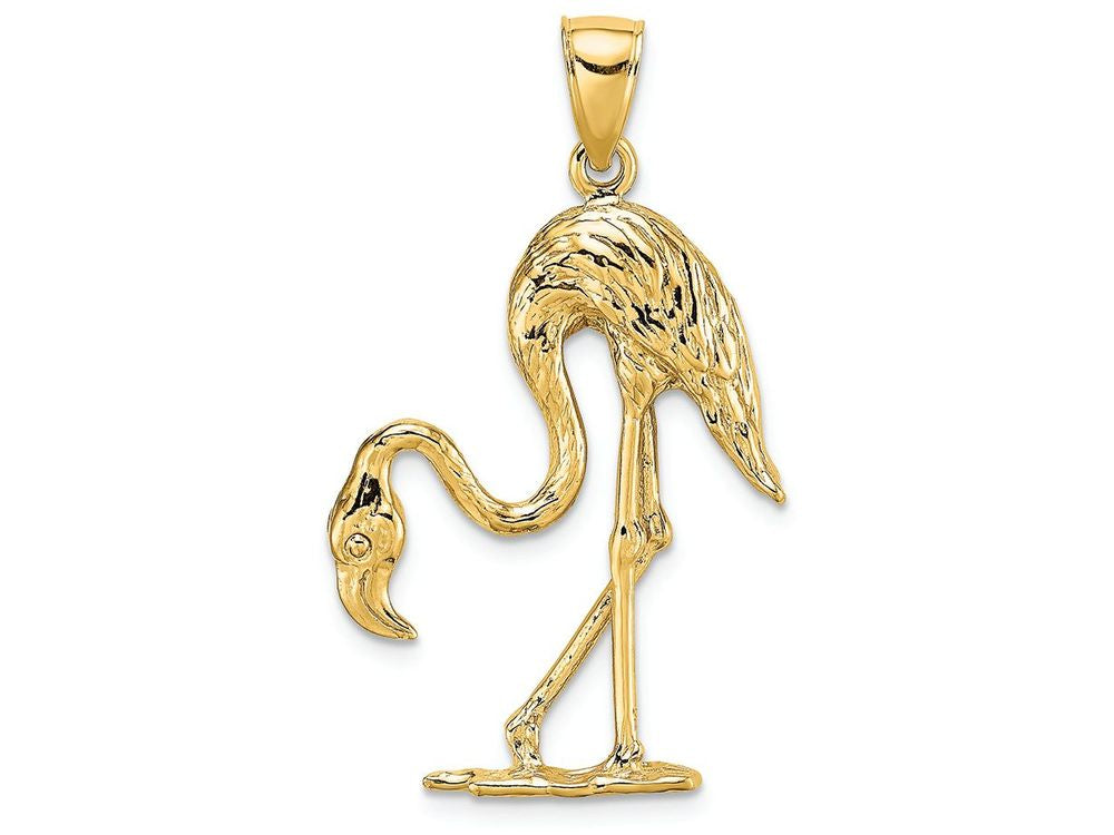 FJC Finejewelers 14k Yellow Gold 3d Flamingo Charm