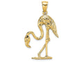 FJC Finejewelers 14k Yellow Gold 3d Flamingo Charm