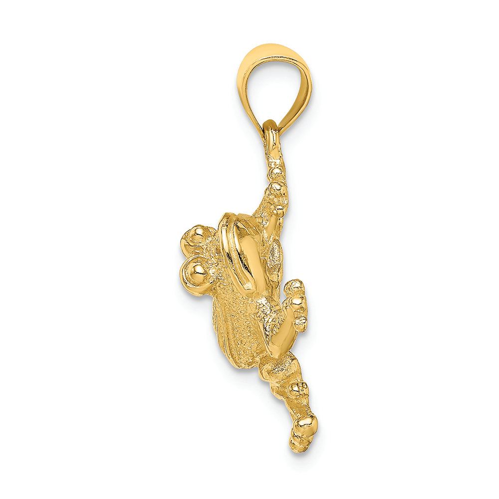 FJC Finejewelers 14k Yellow Gold Bug Eyed" Frog Sitting2- Charm