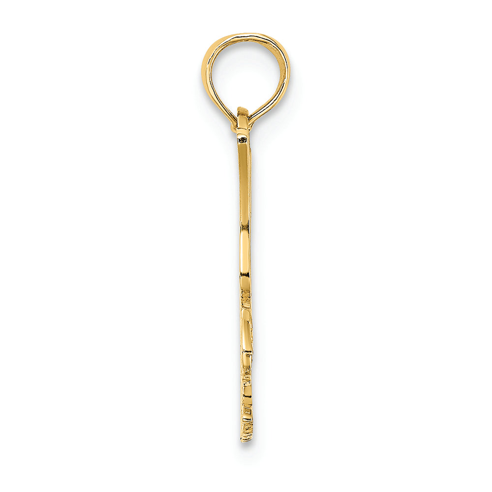 FJC Finejewelers 14k Yellow Gold Eagle Landing Flat with Head Down Wings Up Charm