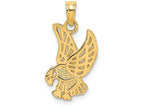 FJC Finejewelers 14k Yellow Gold Eagle Landing Flat with Head Down Wings Up Charm