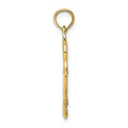 FJC Finejewelers 14k Yellow Gold 3d Cat Sitting with Bow Charm