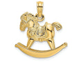 FJC Finejewelers 14k Yellow Gold 3d Playful Rocking Horse Charm