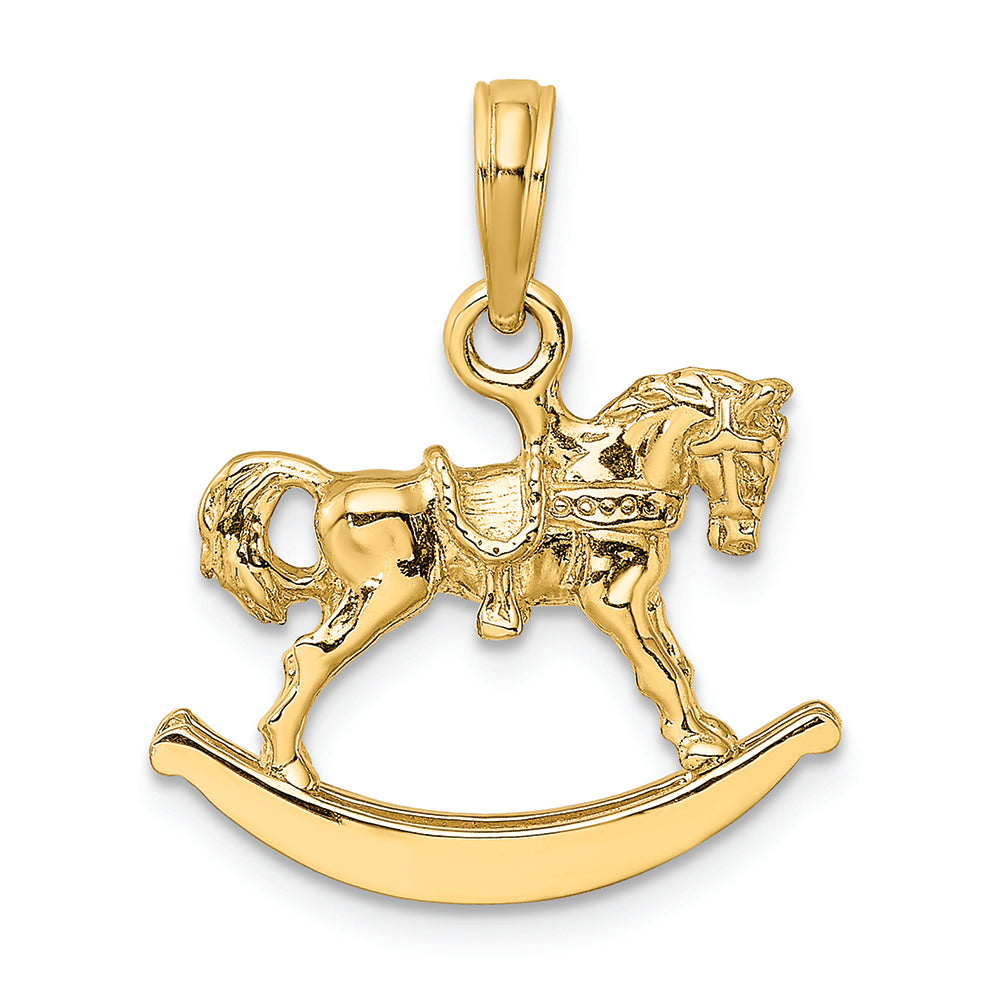 FJC Finejewelers 14k Yellow Gold 3d Rocking Horse High Polished Charm