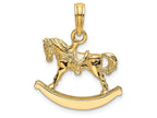 FJC Finejewelers 14k Yellow Gold 3d Rocking Horse High Polished Charm