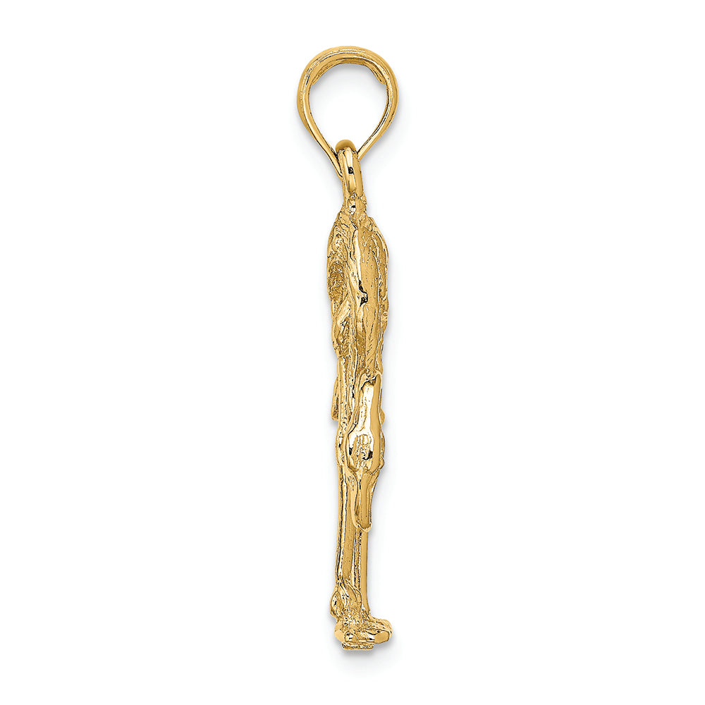 FJC Finejewelers 14k Yellow Gold 3d Flamingo Charm