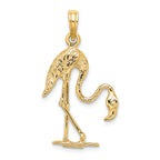 FJC Finejewelers 14k Yellow Gold 3d Flamingo Charm