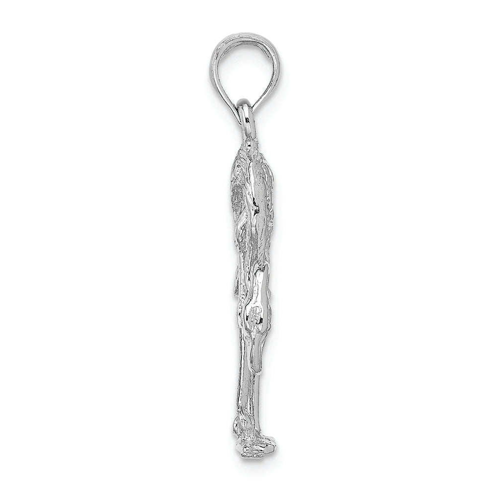 FJC Finejewelers 14k White Gold 3d Flamingo Charm