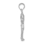 FJC Finejewelers 14k White Gold 3d Flamingo Charm