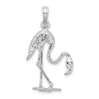 FJC Finejewelers 14k White Gold 3d Flamingo Charm