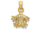 FJC Finejewelers 14k Yellow Gold 3d Mini Frog Facing Down Charm