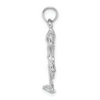 FJC Finejewelers 14k White Gold 3d Flamingo Charm