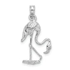 FJC Finejewelers 14k White Gold 3d Flamingo Charm