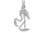 FJC Finejewelers 14k White Gold 3d Flamingo Charm