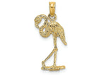 FJC Finejewelers 14k Yellow Gold 3d Flamingo with Head Up Charm
