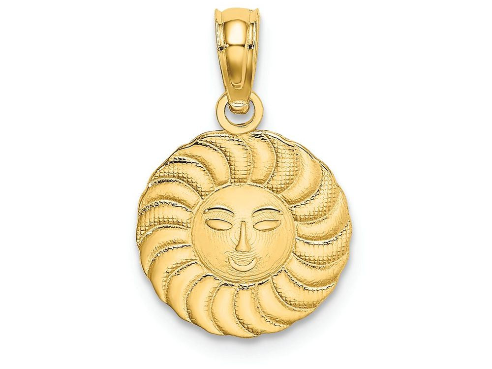 FJC Finejewelers 14k Yellow Gold Sun with Face Alternating Rays Charm