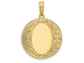 FJC Finejewelers 14k Yellow Gold Circle Engraved with Engraveable Center Charm