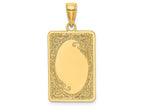 FJC Finejewelers 14k Yellow Gold Rectangular Engraved Charm