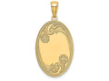FJC Finejewelers 14k Yellow Gold Oval Engraved with Engraveable Center Charm