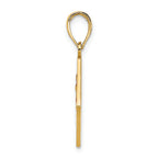 FJC Finejewelers 14k Yellow Gold Enameled Caduceus Medical Disc Engraveable Charm