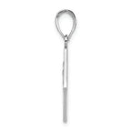 FJC Finejewelers 14k White Gold Enameled Caduceus Medical Disc Engraveable Charm