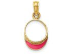 FJC Finejewelers 14k Yellow Gold Fuschia Beach Bum Sun Visor Charm