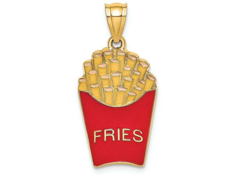 FJC Finejewelers 14k Yellow Gold French Fries Charm with Enamel
