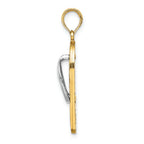 FJC Finejewelers 14k Yellow Gold Yellow Pink Fuschia Flowers On Aqua Flip-flopwithhite Straps Charm