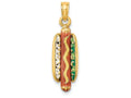 FJC Finejewelers 14k Yellow Gold 3d Hot Dog with Hp Bun Charm