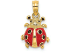 FJC Finejewelers 14k Yellow Gold 3d Enamel Ladybug Charm