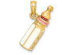 FJC Finejewelers 14k Yellow Gold 3d Baby Bottle Pink Charm