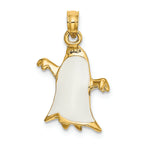 FJC Finejewelers 14k Yellow Gold 3d Ghost with Enamel - Halloween Charm
