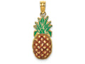 FJC Finejewelers 14k Yellow Gold Enamel Pineapple Charm