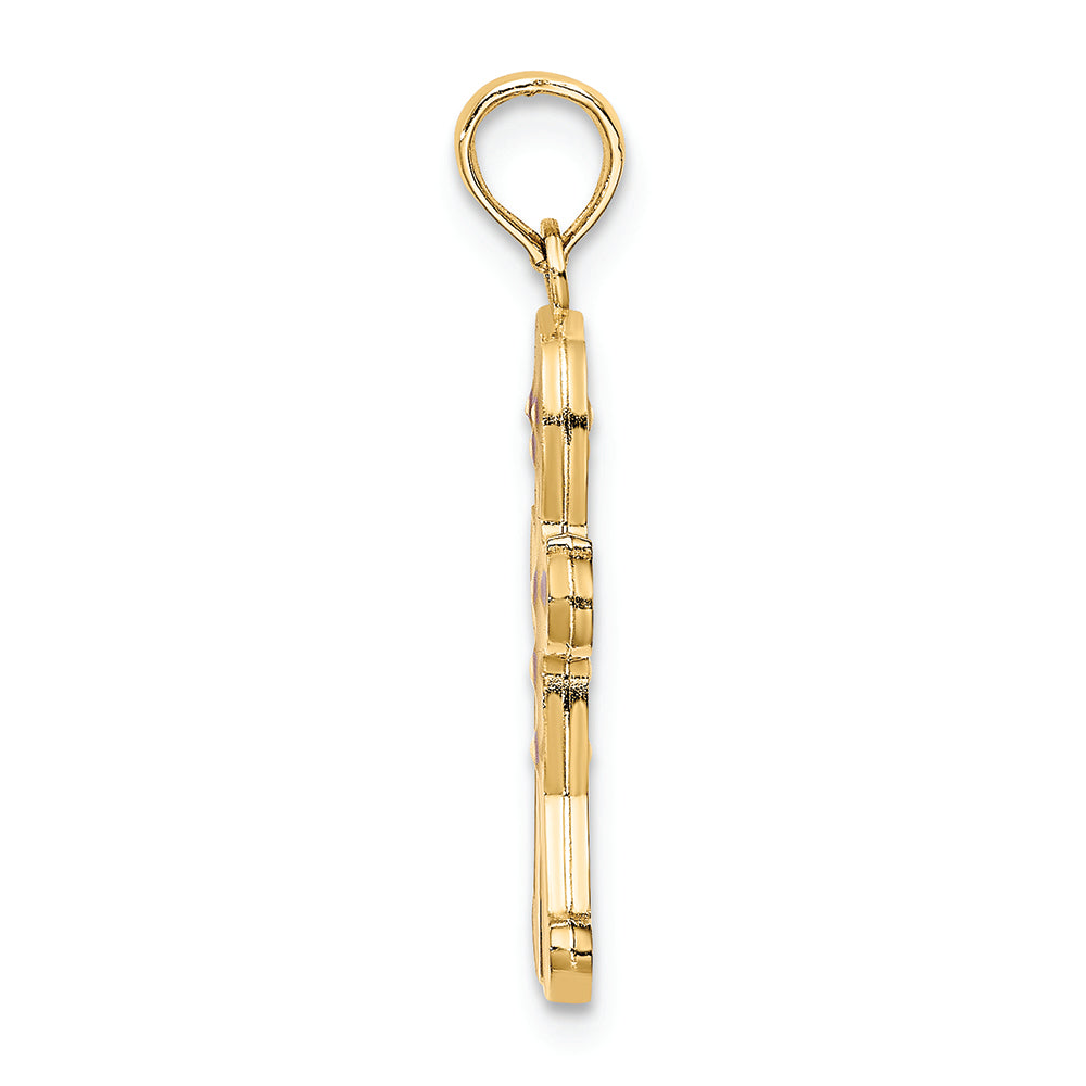FJC Finejewelers 14k Yellow Gold 3d Gingerbread Man with Enamel Charm