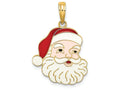FJC Finejewelers 14k Yellow Gold Santa Face with Enamel ~ White Red Pink Charm