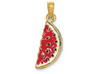 FJC Finejewelers 14k Yellow Gold 3d Watermellon with Enamel Charm
