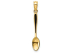 FJC Finejewelers 14k Yellow Gold 3d Table Spoon with Black Enamel Charm