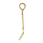FJC Finejewelers 14k Yellow Gold 3d Table Fork with Black Enamel Charm