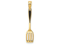 FJC Finejewelers 14k Yellow Gold 3d Spatula with Black Enamel Charm