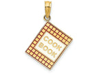 FJC Finejewelers 14k Yellow Gold 3d Cook Book with Red Enamel Charm