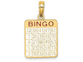 FJC Finejewelers 14k Yellow Gold Bingo Card with Enamel Charm